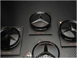 Mercedes Siyah Jant Göbeği Göbek Kapak Seti
