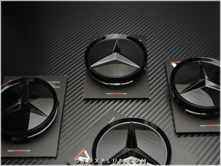 Mercedes Siyah Jant Göbeği Göbek Kapak Seti