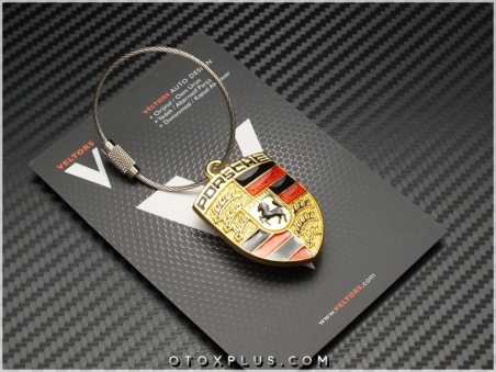 Porsche Gold Logo Amblem Porsche Anahtarlık