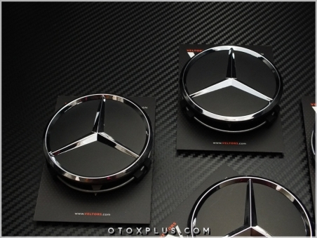 Mercedes Siyah / Black Jant Göbeği Göbek Kapak Seti