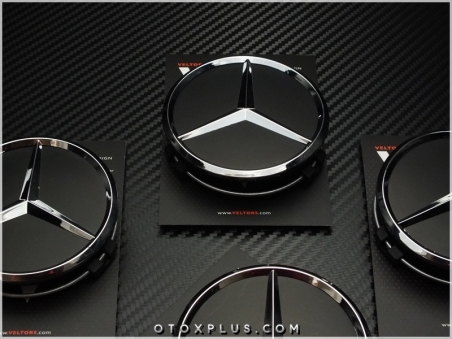 Mercedes Siyah / Black Jant Göbeği Göbek Kapak Seti