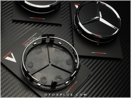 Mercedes Siyah / Black Jant Göbeği Göbek Kapak Seti