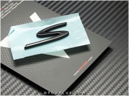 Porsche Black / Siyah Taycan S Bagaj Yazı Logo Amblem