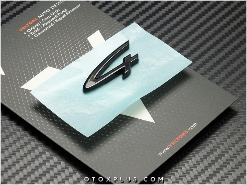 Porsche Black / Siyah Taycan 4 Bagaj Yazı Logo Amblem