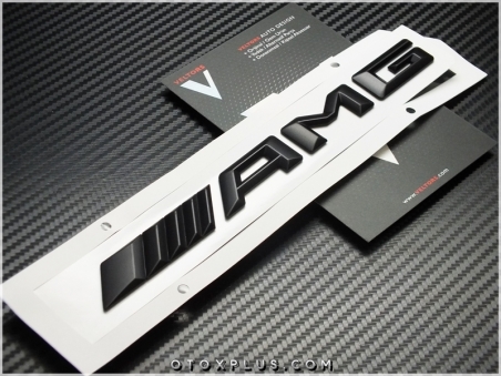 Mercedes Siyah AMG Bagaj Yazı AMG Logo Amblem