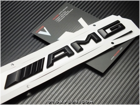 Mercedes Siyah AMG Bagaj Yazı AMG Logo Amblem