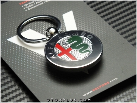 Alfa Romeo Logo Amblem Özel Krom Alfa Romeo Anahtarlık