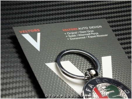 Alfa Romeo Logo Amblem Özel Krom Alfa Romeo Anahtarlık
