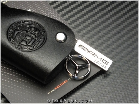 Mercedes AMG Logo Amblem Deri AMG Anahtarlık