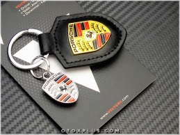 Porsche Logo Amblem Deri Porsche Anahtarlık