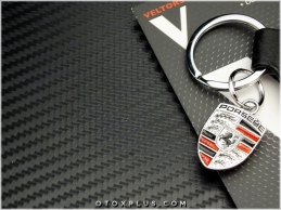 Porsche Logo Amblem Deri Porsche Anahtarlık