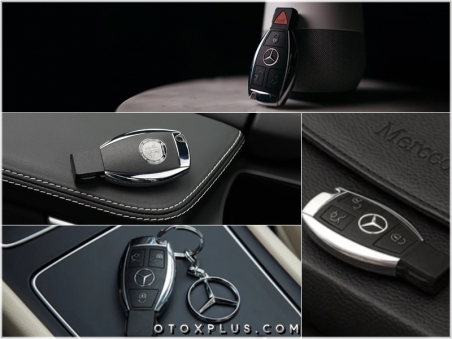 Mercedes AMG Logo Amblem Gerçek Deri Anahtarlık