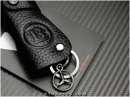 Mercedes Brabus Logo Amblem Deri Brabus Anahtarlık