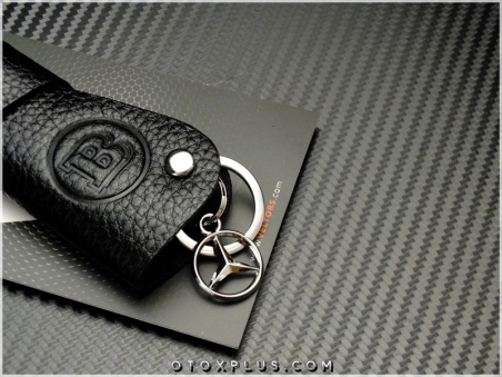 Mercedes Brabus Logo Amblem Deri Brabus Anahtarlık