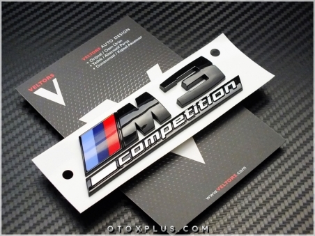 BMW Black / Siyah M3 Competition M3 Logo Amblem Seti