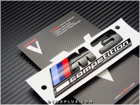BMW Black / Siyah M3 Competition M3 Logo Amblem Seti