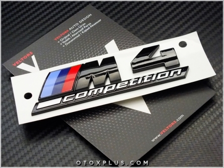 BMW Black / Siyah M4 Competition M4 Logo Amblem Seti