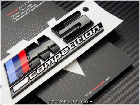 BMW Black / Siyah M5 Competition M5 Logo Amblem Seti