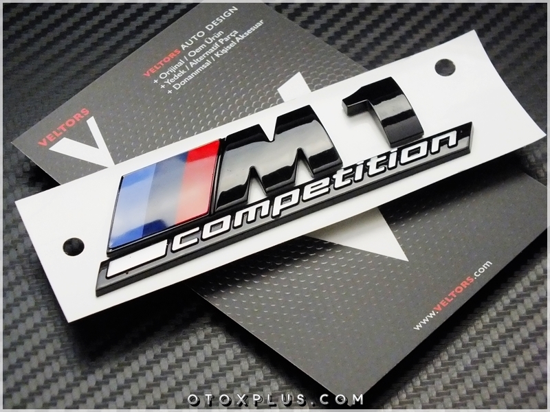 BMW Black / Siyah M1 Competition M1 Logo Amblem Seti