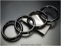 Audi Glossy Black / Parlak Siyah Audi Ön Izgara Halka Logo Amblem Audi Glossy Black / Parlak Siyah Audi Ön Izgara Halka Logo Amblem