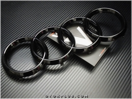 Audi Glossy Black / Parlak Siyah Audi Ön Izgara Halka Logo Amblem Audi Glossy Black / Parlak Siyah Audi Ön Izgara Halka Logo Amblem