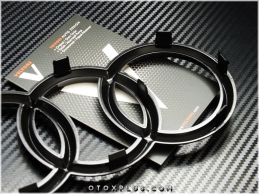 Audi Glossy Black / Parlak Siyah Audi Ön Izgara Halka Logo Amblem Audi Glossy Black / Parlak Siyah Audi Ön Izgara Halka Logo Amblem