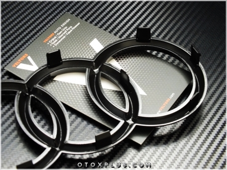 Audi Glossy Black / Parlak Siyah Audi Ön Izgara Halka Logo Amblem