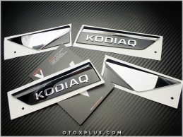 Skoda Kodiaq Yan Yazı Çamurluk Kodiaq Logo Amblem Seti