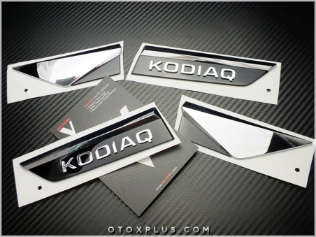 Skoda Kodiaq Yan Yazı Çamurluk Kodiaq Logo Amblem Seti