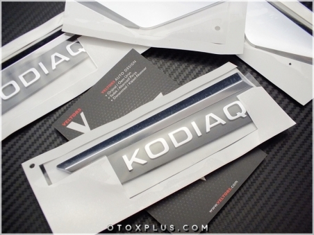 Skoda Kodiaq Yan Yazı Çamurluk Kodiaq Logo Amblem Seti