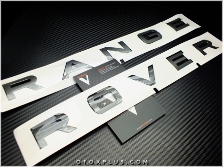 Range Rover Füme Gri Kaput Bagaj Yazı Logo Amblem