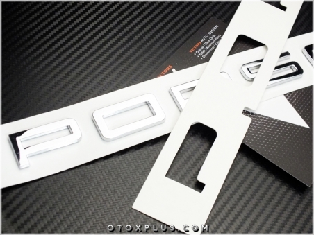 Porsche Araç Bagaj Yazı PORSCHE Logo Amblem
