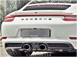 Porsche Piano Black / Parlak Siyah Bagaj Yazı PORSCHE Logo Amblem