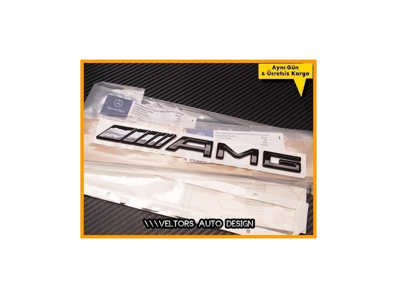 Mercedes Glossy Black / Parlak Siyah AMG Bagaj Yazı Logo Amblem