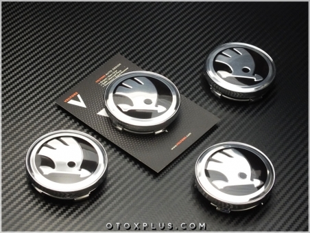Skoda Logo Amblem Jant Göbeği Skoda Jant Göbek Kapak Seti