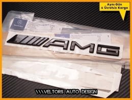 Mercedes Glossy Black / Parlak Siyah AMG Bagaj Yazı Logo Amblem