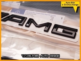 Mercedes Glossy Black / Parlak Siyah AMG Bagaj Yazı Logo Amblem