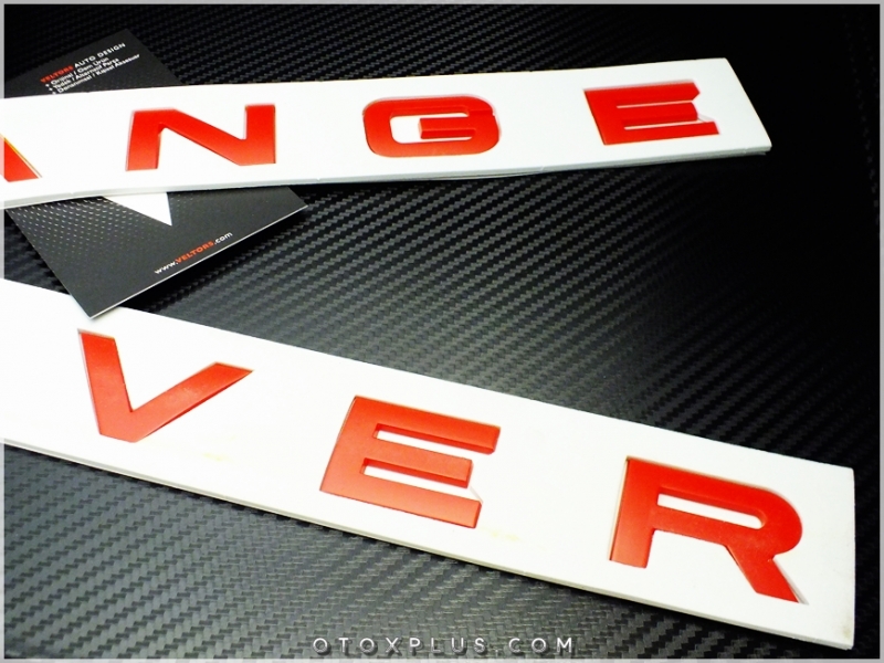 Range Rover Kırmızı Kaput Bagaj Yazı Range Rover Logo Amblem