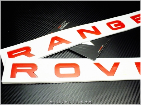 Range Rover Kırmızı Kaput Bagaj Yazı Range Rover Logo Amblem