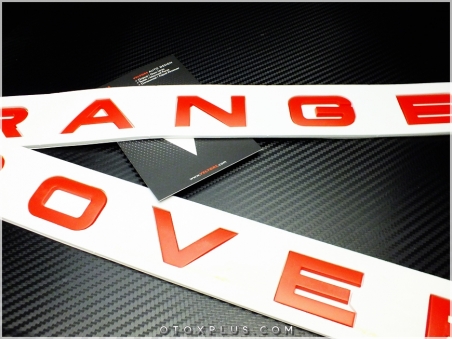 Range Rover Kırmızı Kaput Bagaj Yazı Range Rover Logo Amblem