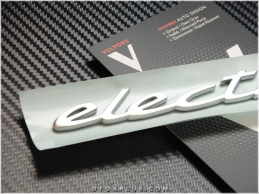 Porsche Taycan Electric Yan Yazı electric Logo Amblem