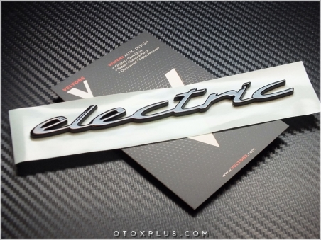 Porsche Taycan Electric Black / Siyah Yan Yazı electric Logo Amblem