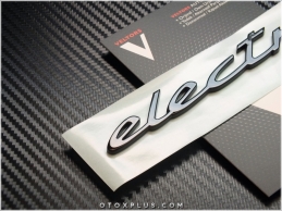 Porsche Taycan Electric Black / Siyah Yan Yazı electric Logo Amblem Porsche Taycan Electric Black / Siyah Yan Yazı electric Logo Amblem