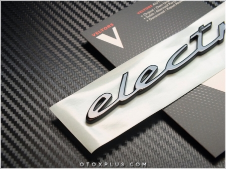 Porsche Taycan Electric Black / Siyah Yan Yazı electric Logo Amblem