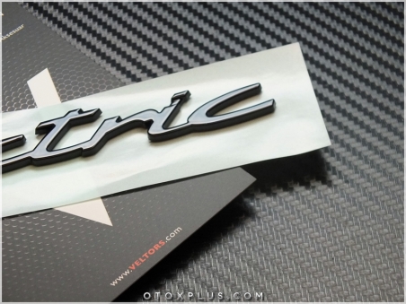 Porsche Taycan Electric Black / Siyah Yan Yazı electric Logo Amblem