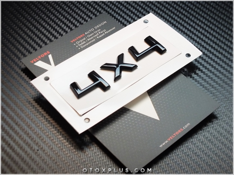 Skoda Parlak Siyah / Piano Black 4x4 Bagaj Yazı Logo Amblem