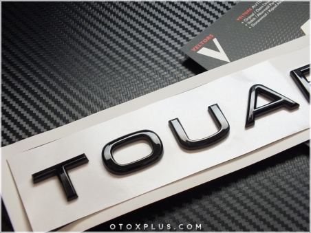 VW Touareg Black / Siyah Bagaj Yazısı Touareg Logo Amblem