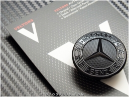 Mercedes W205 W213 W222 Black / Siyah Izgara Logo Amblem