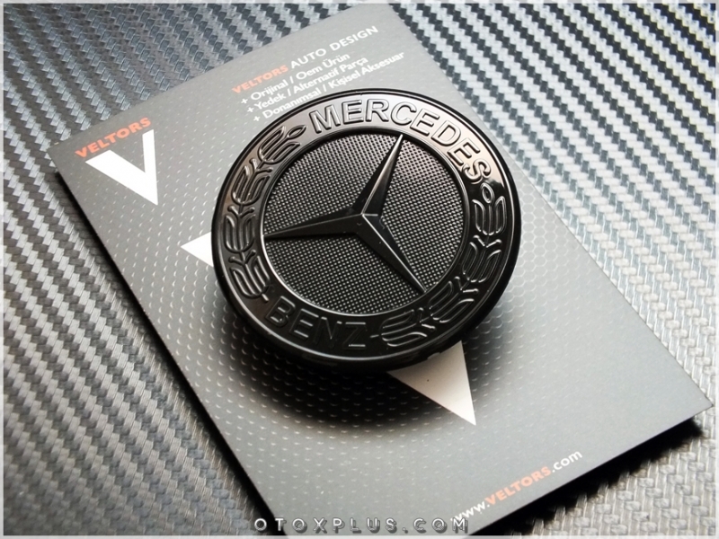 Mercedes Glossy Black / Parlak Siyah Kaput Yıldız Logo Amblem