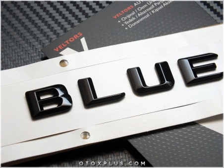 Mercedes Bluetec Siyah Bagaj Yazı Bluetec Logo Amblem